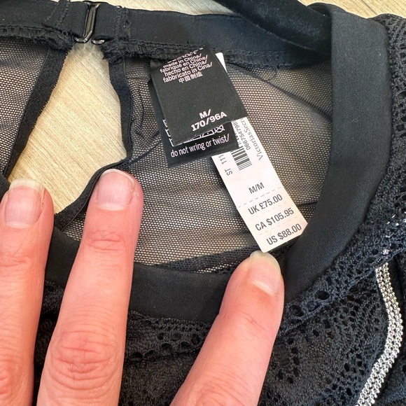 Victoria's Secret long sleeve lace bodysuit medium - Picture 5 of 9